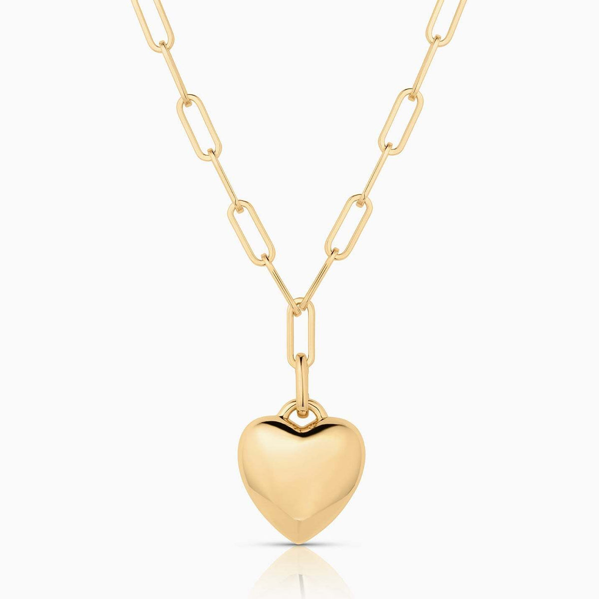 Aurelie Puffy Heart Clip Necklace by THATCH