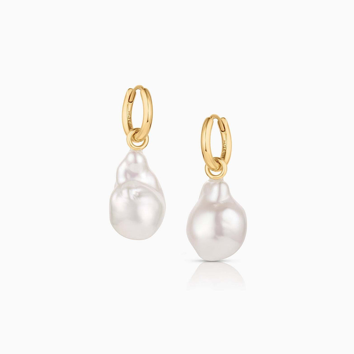 Talia Pearl Hoop Earrings by THATCH