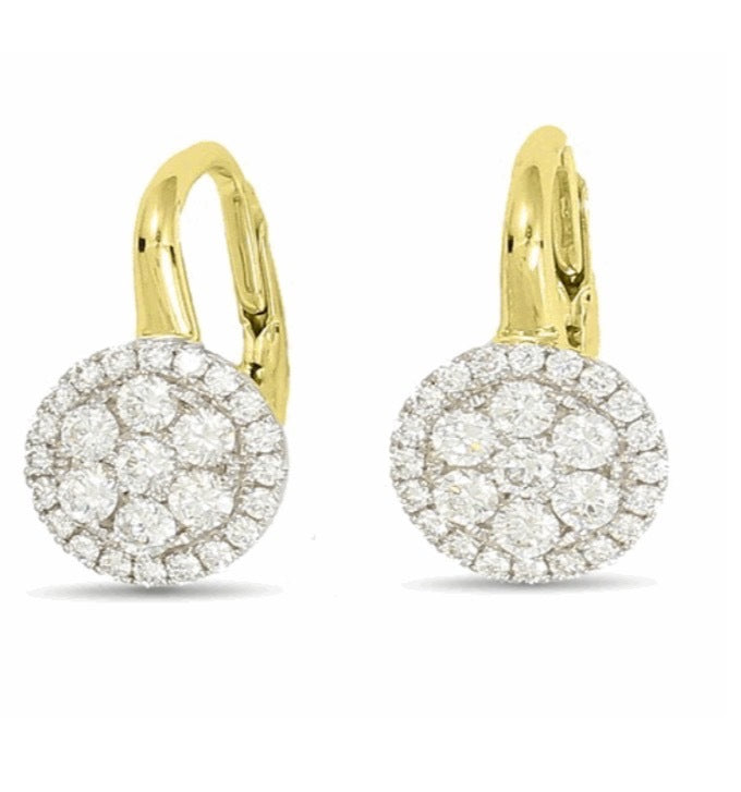 FS 14KY Small Firenze RD Earrings .61 CTW