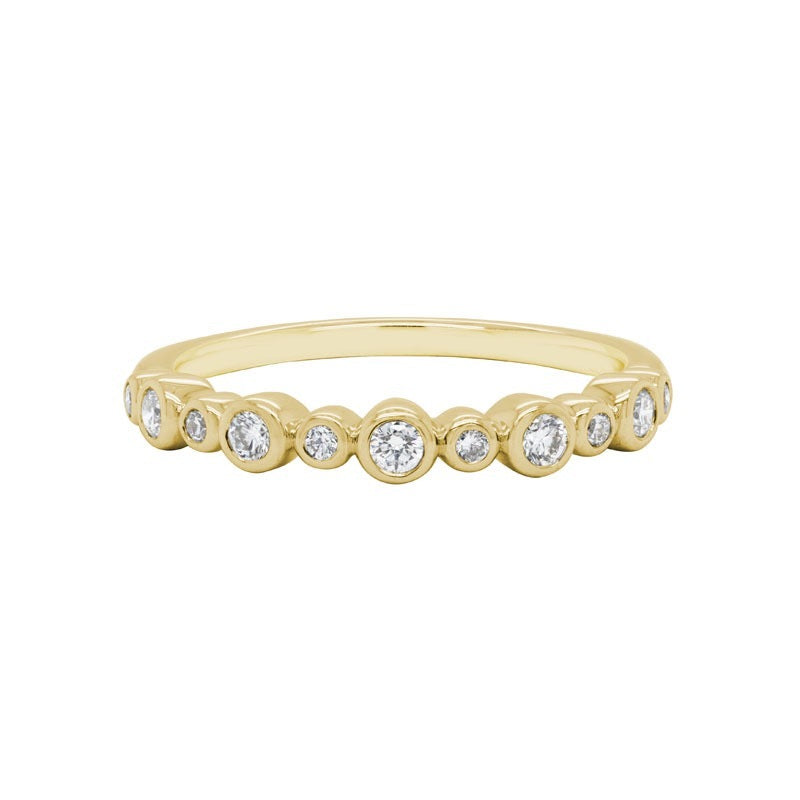 Artistry 14KY Bezel Set Graduated Diamond Band 11RD=.25 CTW