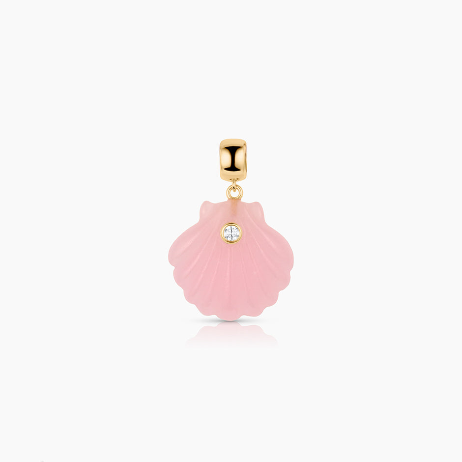Coquille Pink Jade Shell Bail by THATCH