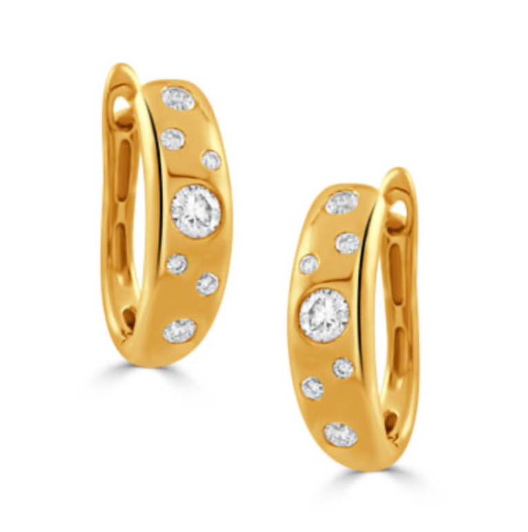DOVES 18KY DIAMOND EARRING