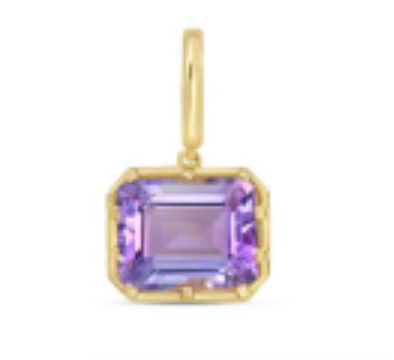 GC 14KY Pink Amethyst Charm 6.38 CTW