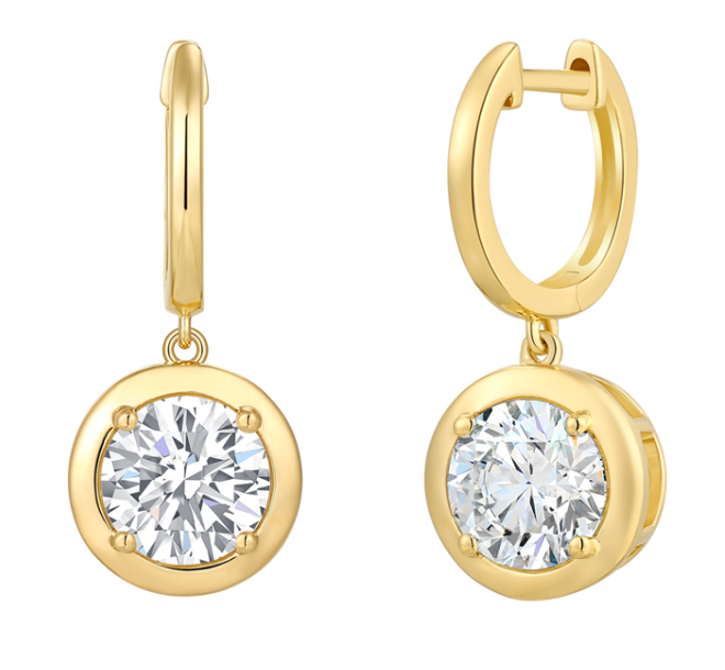 SR 14KY Diamond Drop Earrings 3.04 CTW LAB