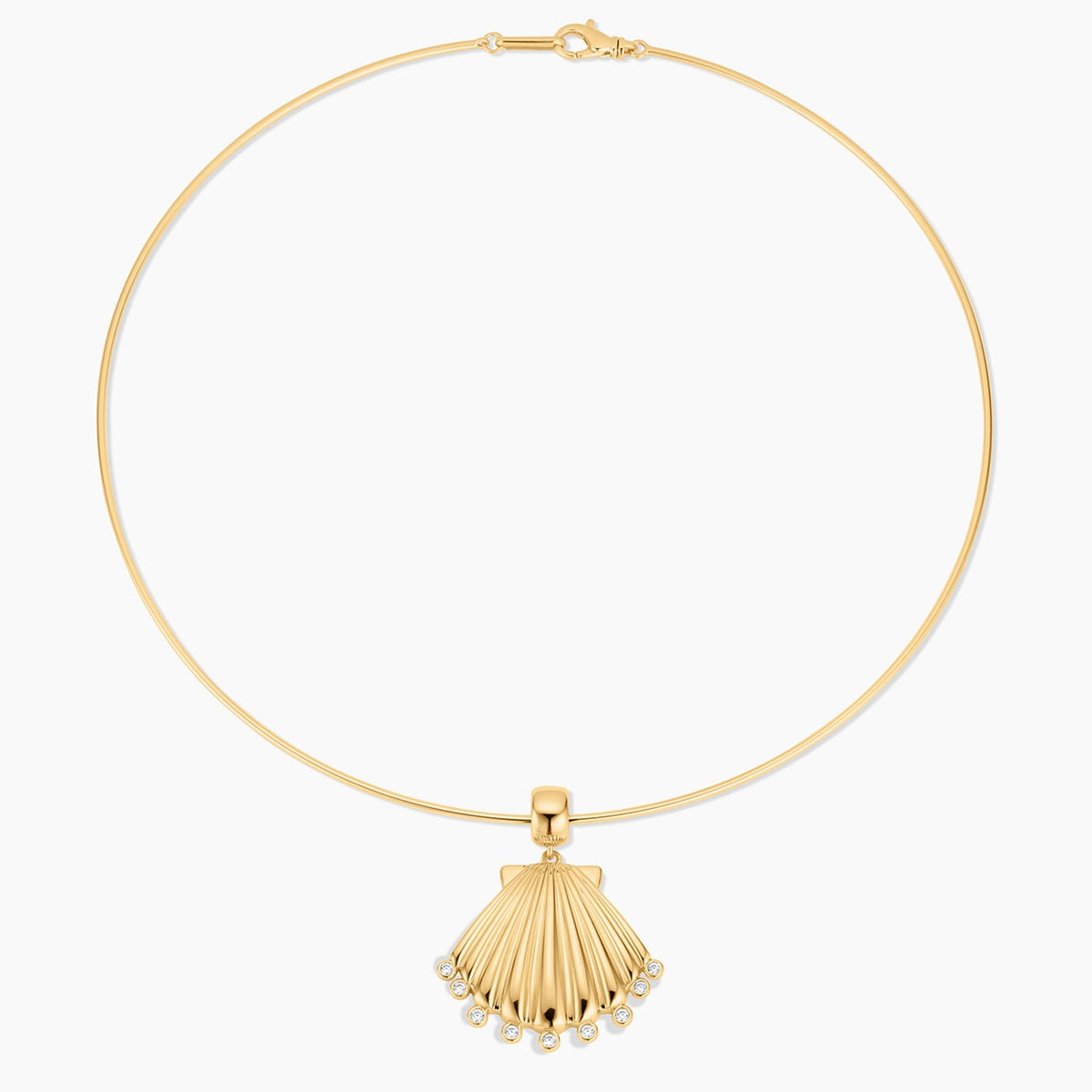 Thatch Dore Shell Choker Necklace 14KY Plated dore-monet-choker-n-g