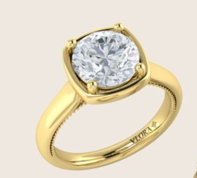 Vlora 14KY Frame Engagement Ring Size 6.5 Center Stone Not Included